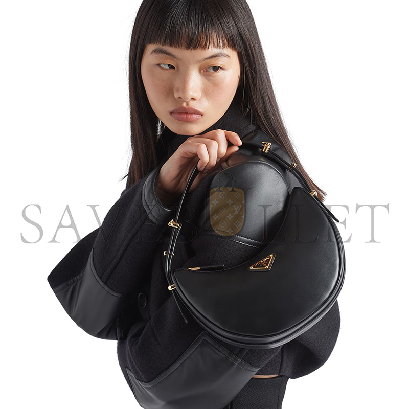 Pra*a arquÉ small leather shoulder bag 1bc194 (22.5*18.5*6cm)